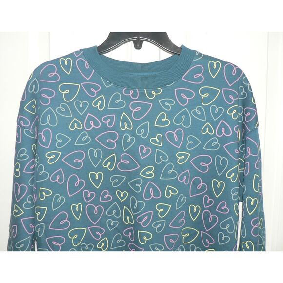 BCG Girls Lifestyle Cotton Fleece Oversize Sweatshirt in Legion Heart Cluster LG - Picture 4 of 5